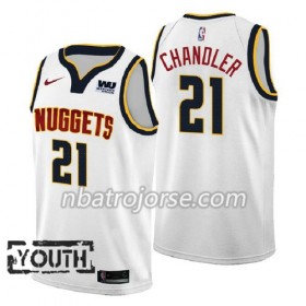 Barn Denver Nuggets Tröja Wilson Chandler 21 2018-2019 Nike Vit Swingman